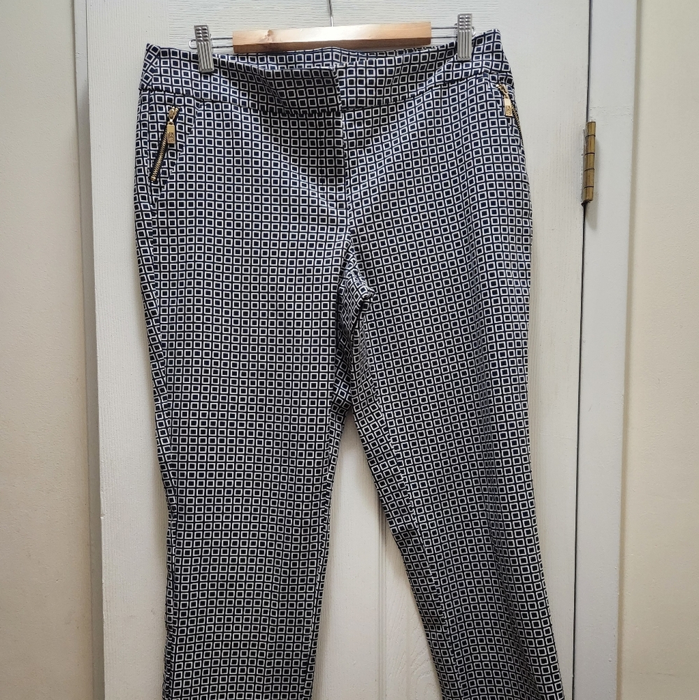 Anne Klein Monochrome Geometric Print Men’s Dress Pants